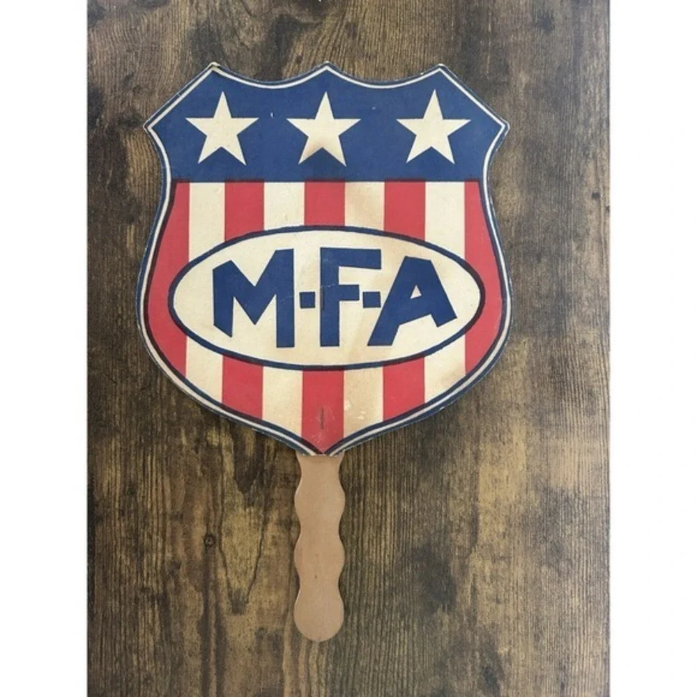 Vintage MFA Farming Feed Mutual‎ Insurance Co Columbia Missouri Hand Fan